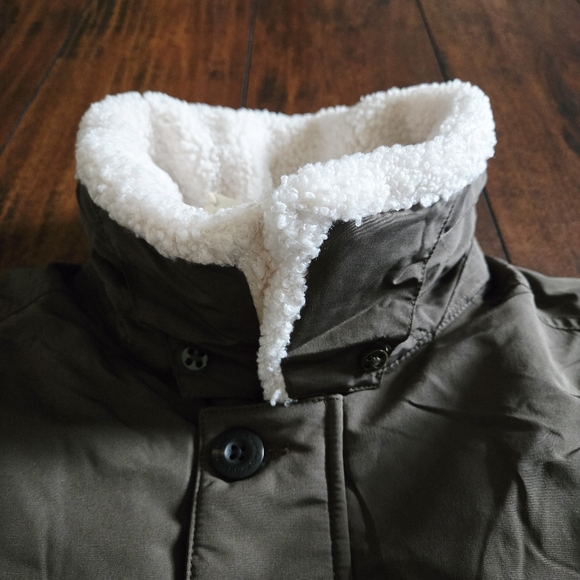 Frank And Oak Aviator Jacket Men Green Sherpa Collar Thermore Insulated Sz Small - Picture 8 of 13